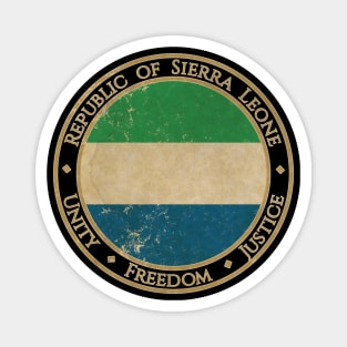 Vintage Republic of Sierra Leone Salone Africa African Flag Magnet